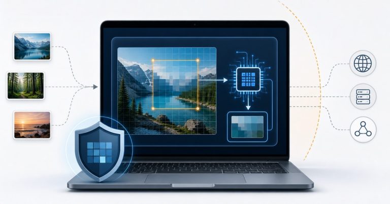 Local browser image processing separated from ordinary network requests