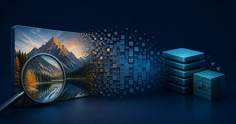 Image quality and file size trade-off with pixel inspection